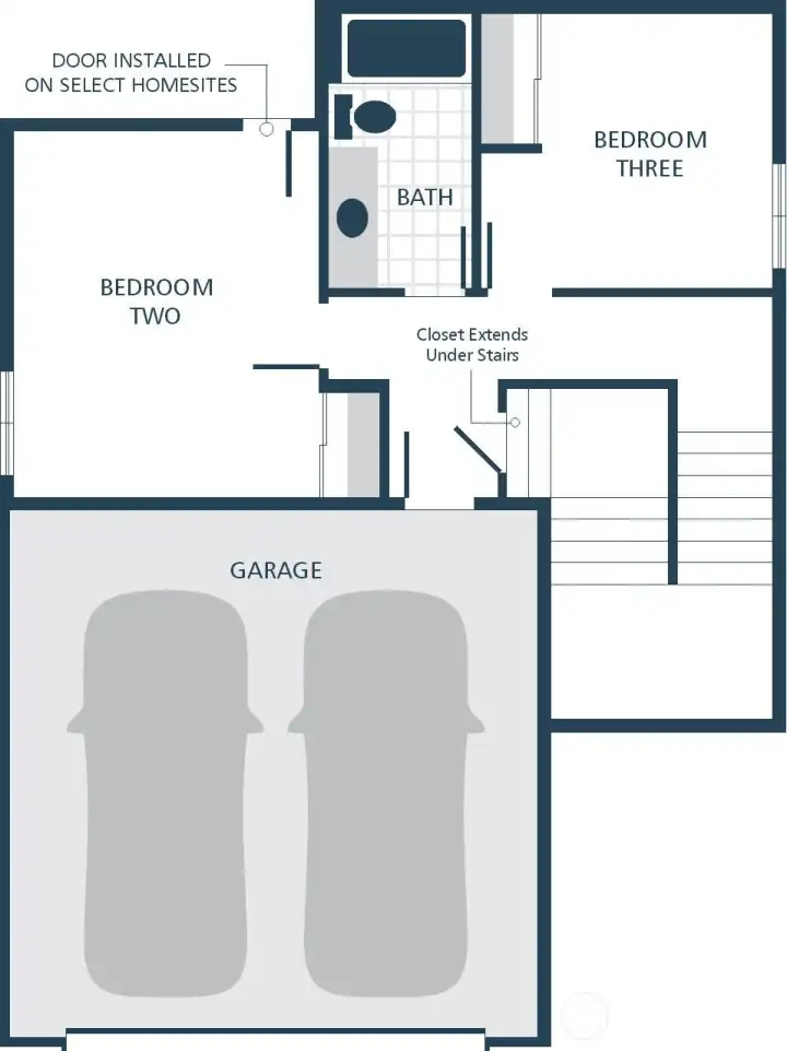 Image is a rendering. Photographs are for illustrative purposes only. Features, finishes, interior/exterior colors, landscaping and floorplan shown may vary from actual homes built.