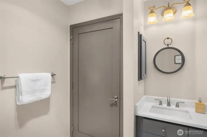 Updated main bath off office