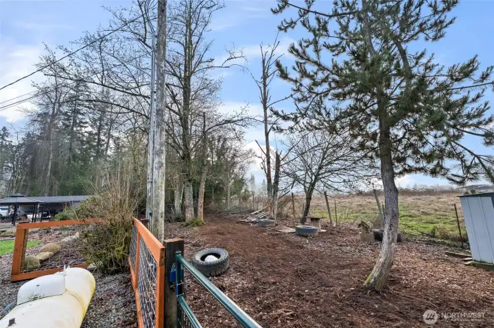 Separate pen for smaller livestock or dogs.