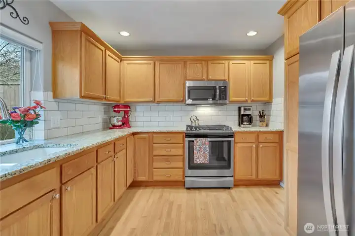 Lots of counter space for meal prep.