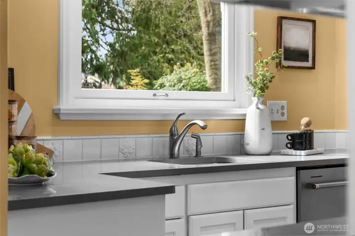 Lovely views from the kitchen