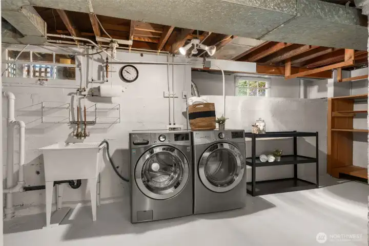 Windows already present in the daylight basement. Home and sewer line already inspected.