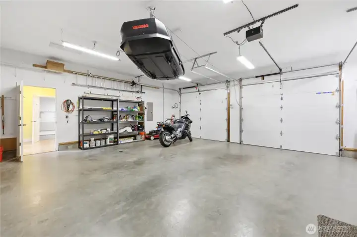 The garage leads to the attached studio.