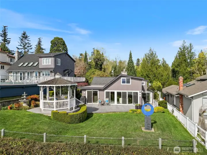 Beautiful home with views of the sound and mountains.