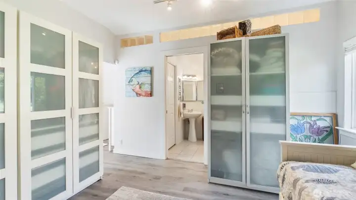 Closet units are included