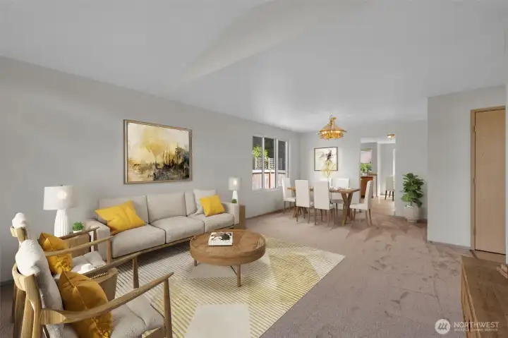 Living Room Virtual Staging.