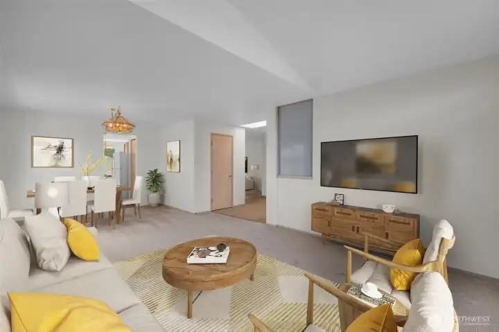 Living Room Virtual Staging