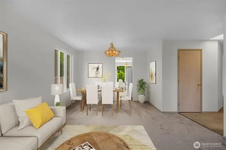 Dining & Living Room Virtual Staging