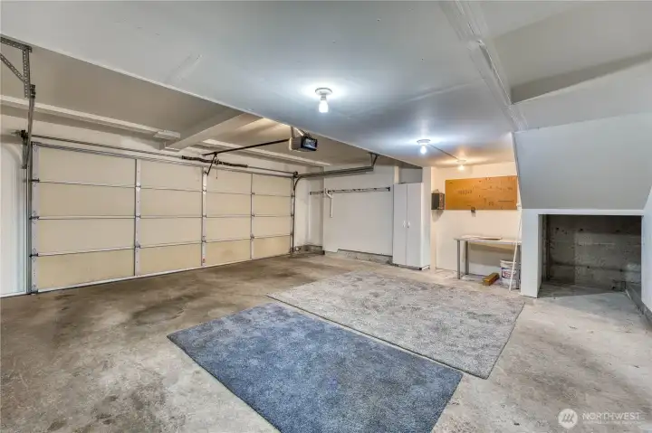 Large double car garage with additional storage. Drive right in from the street! Large double car garage with additional storage. Drive right in from the street!