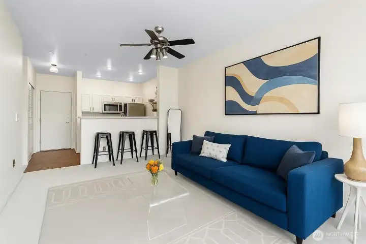 Bright and airy living room