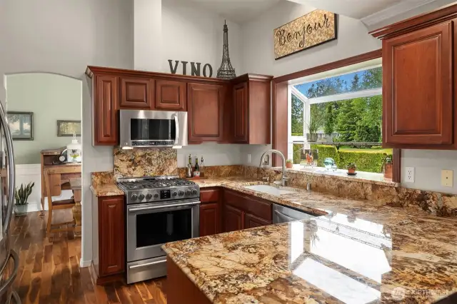 Spacious Kitchen with Vaulted Ceilings
