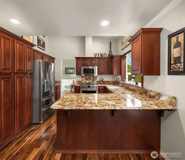 Custom Wood Cabinets ~ Granite Counters