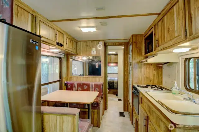 Kitchen area with eating space