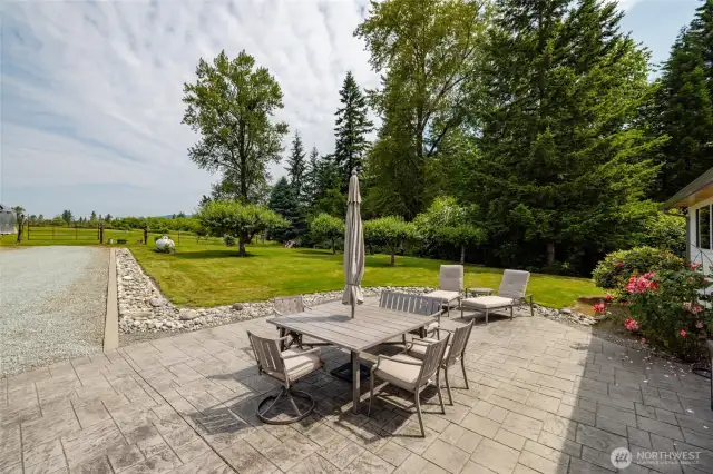 Another view of the private and peaceful backyard.