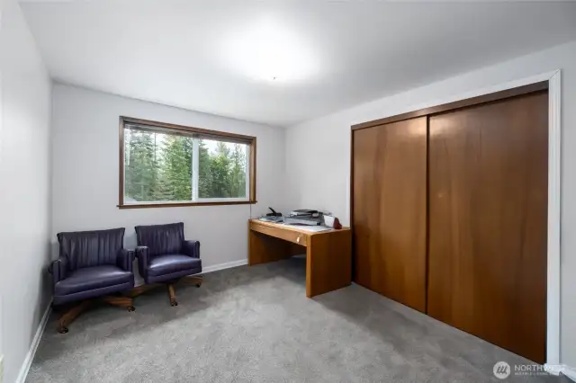 Guest Bedroom with oversized closet.