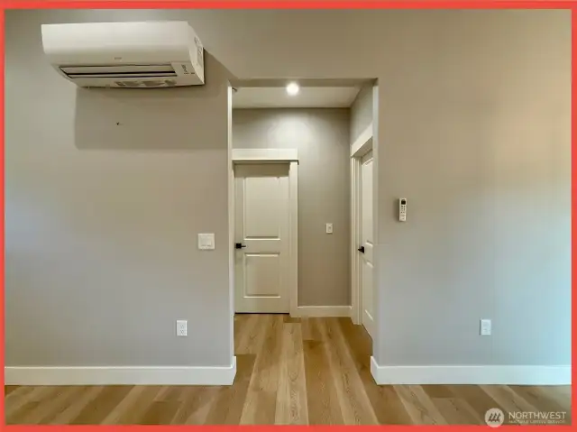 2 additional bedrooms and a full bathroom are located on opposite side of home from the primary bedroom.