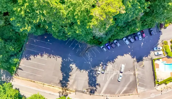 Gated parking lot w/ boat & RV parking