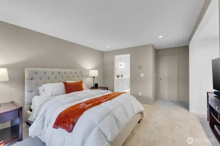Spacious primary bedroom