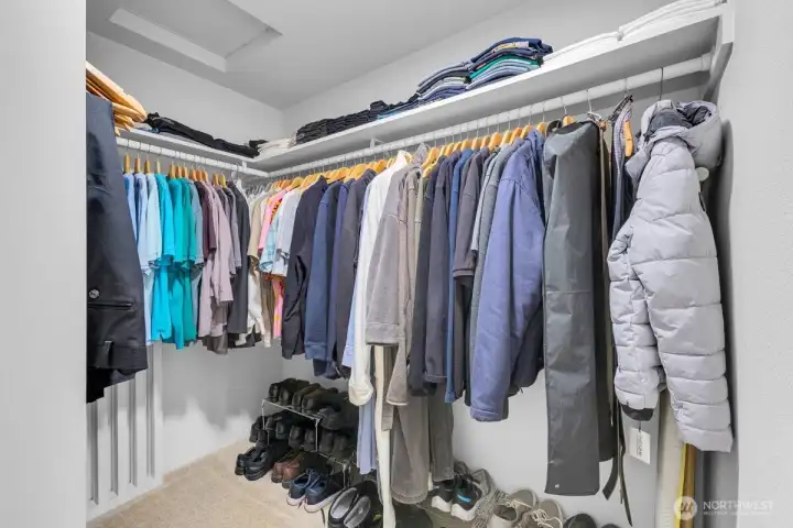 Huge walk in closet!
