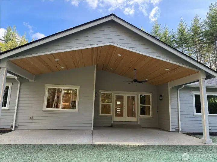 Enjoy the outdoors all year round with this huge covered patio.