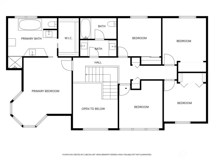 Upper level floor plan