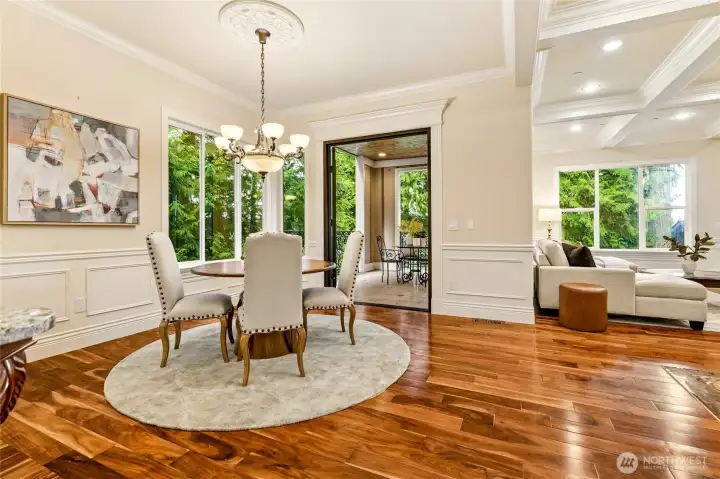 Kitchen nook with private balcony
