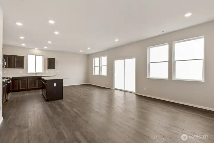 open floor plan on main floor.  Pictures are for representational purposes only. Materials and colors may vary.