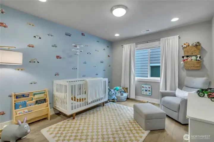 Upper-level bedroom offers flexibility.