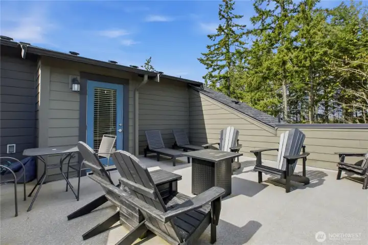 Elevated outdoor space ideal for morning coffee or sunset views. Elevated outdoor space ideal for morning coffee or sunset views.