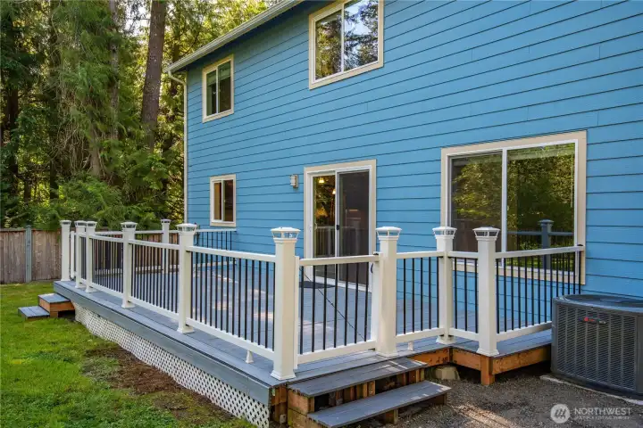 Spacious rear deck designed for outdoor entertaining and relaxation.