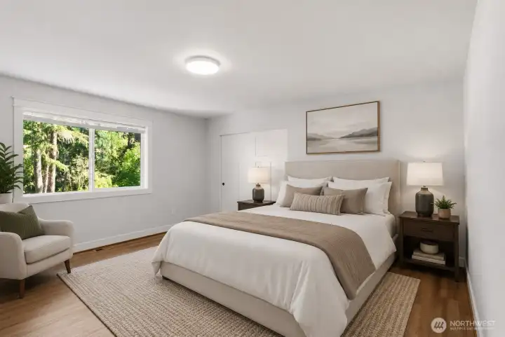 Virtually Staged visual of Primary Bedroom Virtually Staged visual of Primary Bedroom