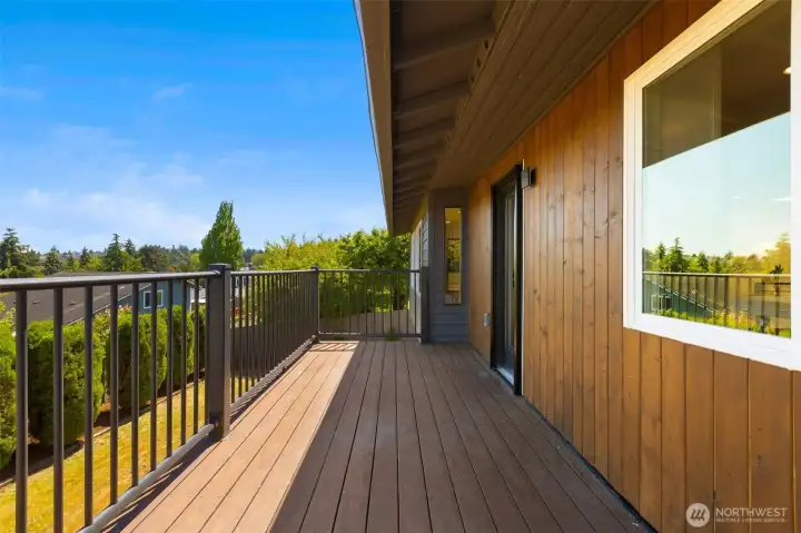 Deck off the kitchen. Deck off the kitchen.