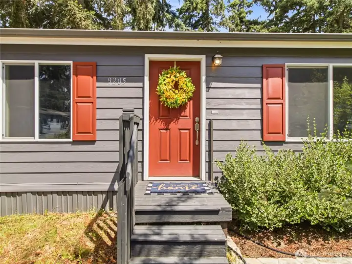 Front view of front door