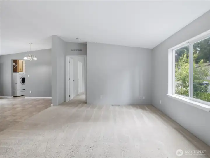 Plenty of natural light in the nice living area
