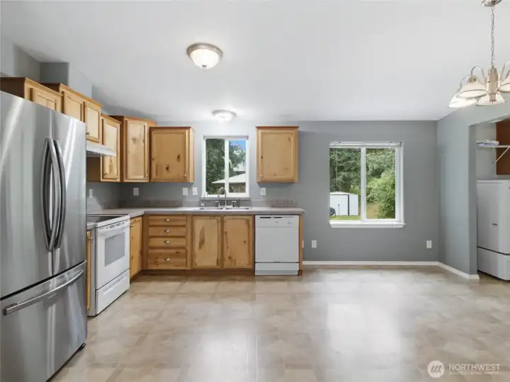 Open concept kitchen