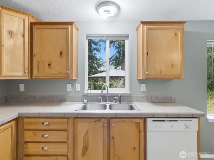 Nice view of your backyard from the kitchen