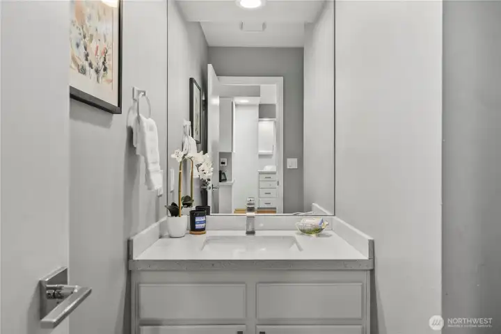 Main floor powder room. Main floor powder room.