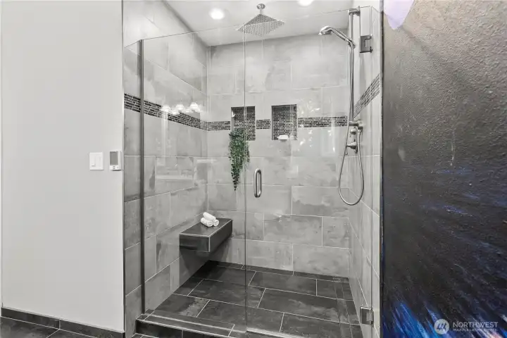 Primary shower. Primary shower.