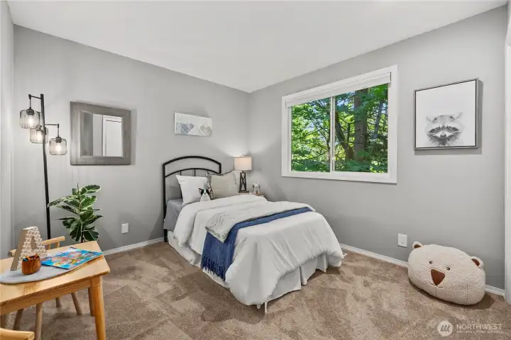 Additional upstairs bedroom. Additional upstairs bedroom.