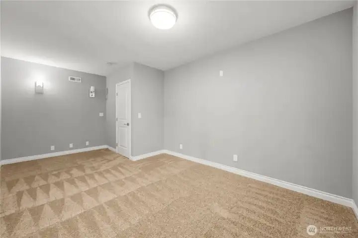 Bedroom on lower level. Bedroom on lower level.