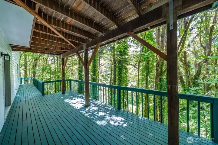 Lower level deck. Lower level deck.
