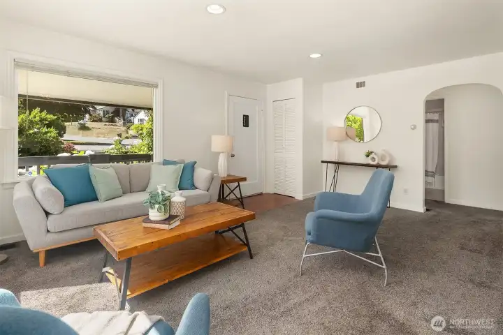 Spacious living area.