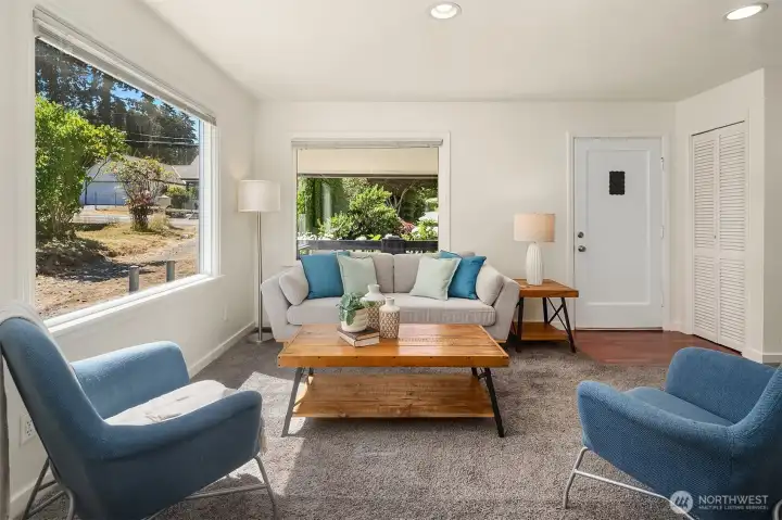 Large windows providing ample natural light throughout.