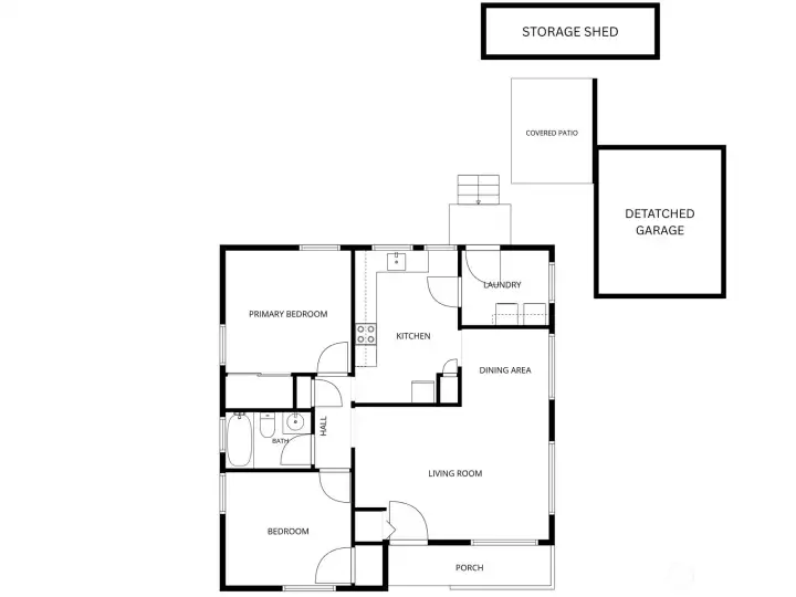 Floorplan of home & lot.