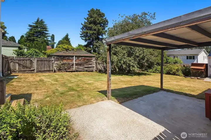 Back patio.