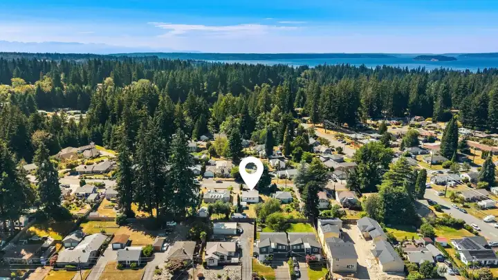 Aerial view facing West.