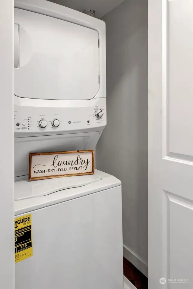 In-unit laundry! New Washer/Dryer in 2022 is included in sale!