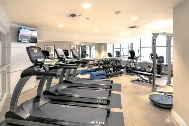 Enjoy fitness facilities in the building or visit one of the many close by specialty gyms.