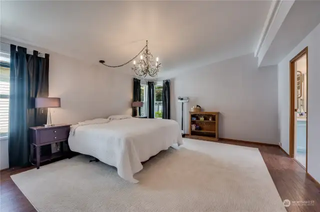 Generous master bedroom with attached updated 5 piece en-suite.