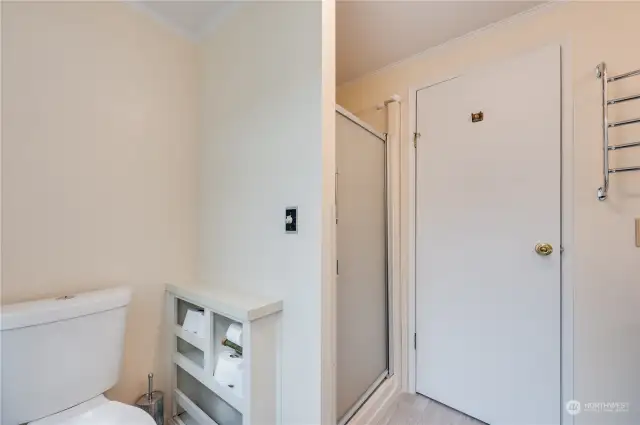 Another view of the master bath with shower.